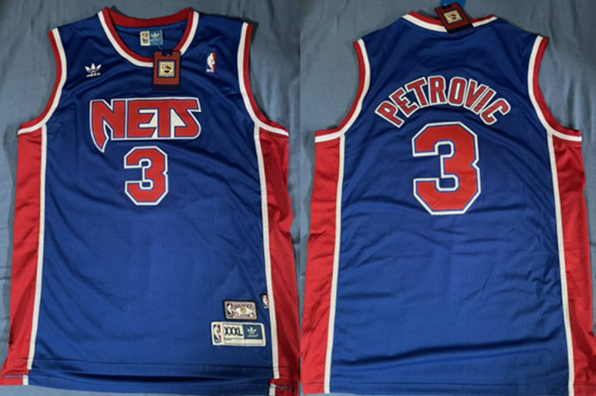 Men's Blue Brooklyn Nets Active Player Custom Throwback Stitched Jersey